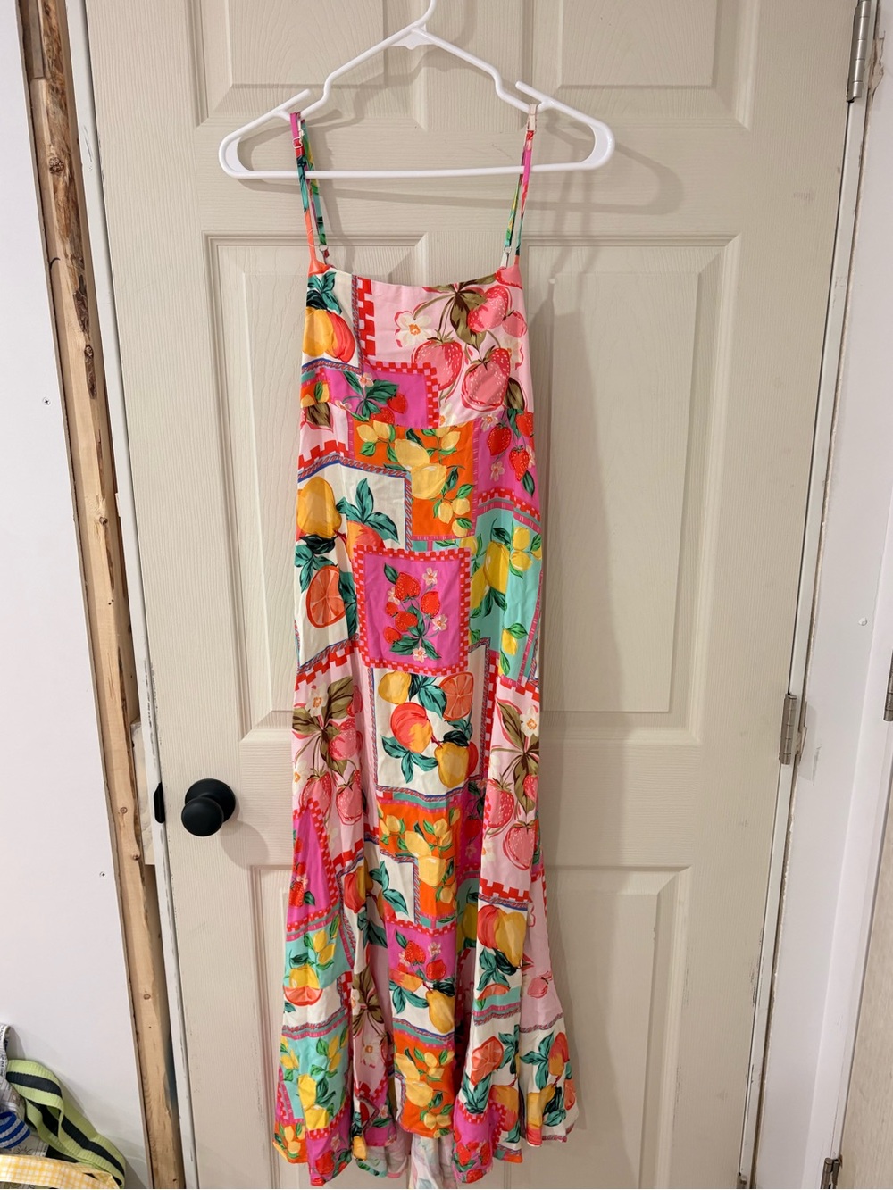 Bright Multi-Color Fruit Print Dress
